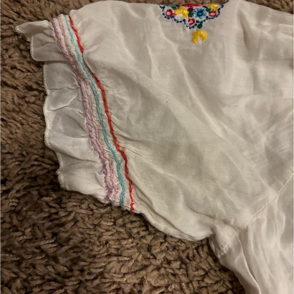 Paul & Joe White embroidered boho peasant Shirt Top Womens Xs Extra Small Cotton - Picture 4 of 7
